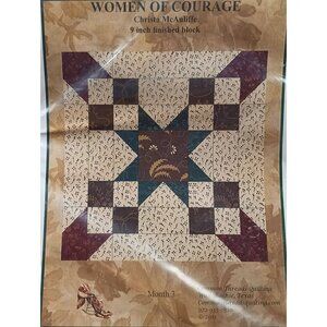 Women Of Courage Christa McAuliffe 9 Inch Finished Quilt Block Kit
